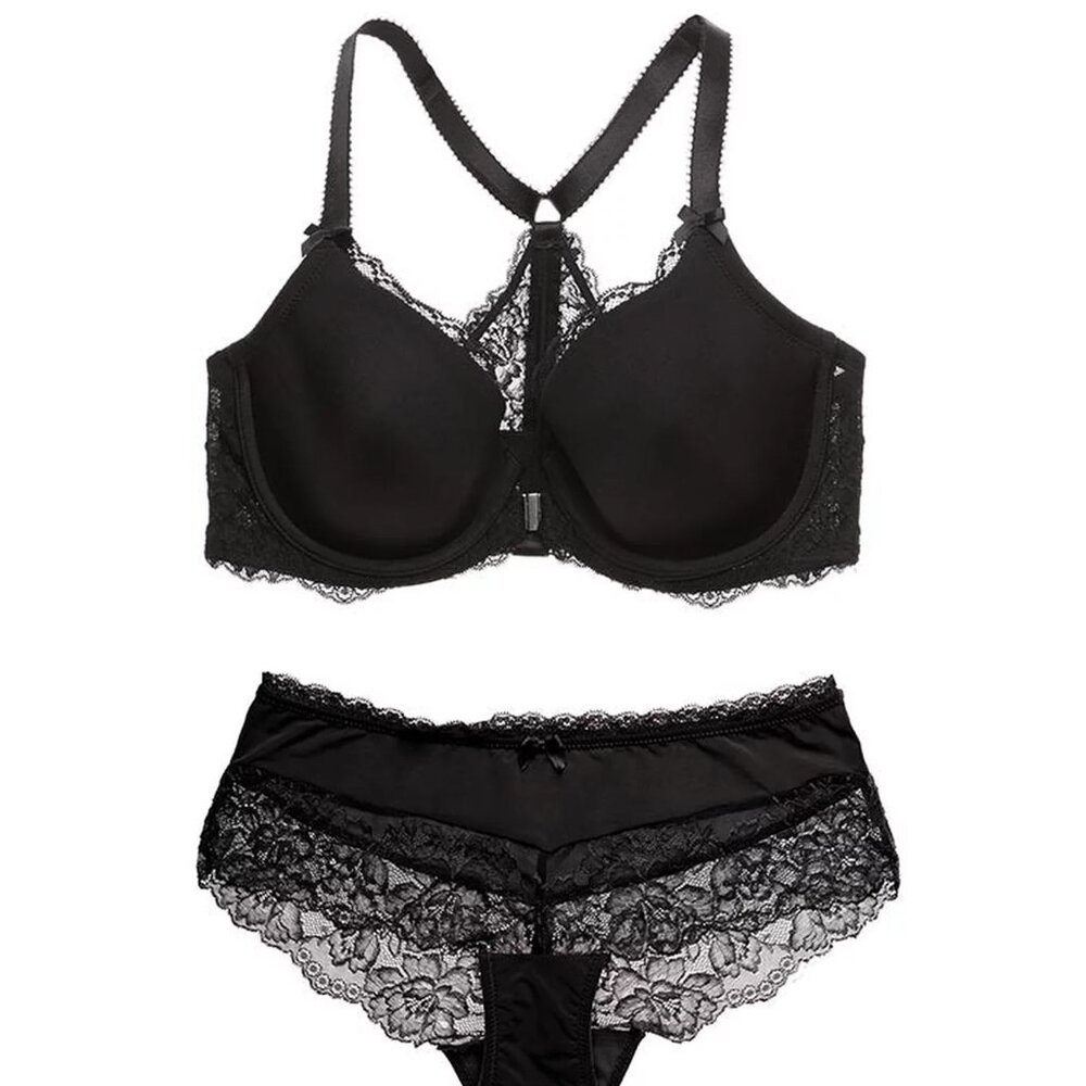 Adore Me Leia Contour Plunge Bra -- Black 32DD